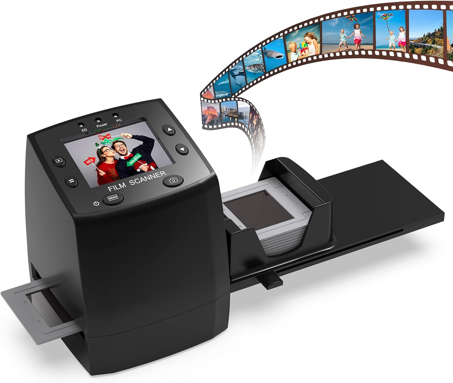 DIGITNOW! 135 Film Negative Scanner High Resolution Slide Viewer,Convert 35mm Film &Slide to Digital JPEG Save into SD Card, with Slide Mounts Feeder No Computer/Software Required Pack of 2