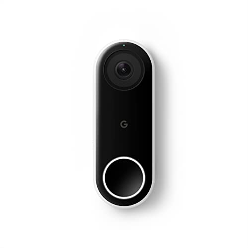 Google Nest Doorbell (Wired), Video Doorbell with 24/7 Streaming - Black/White