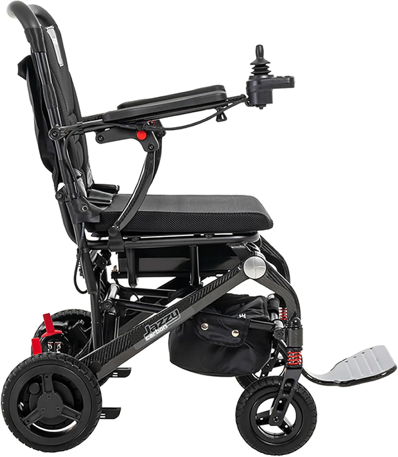 Pride Jazzy Carbon Featherweight Power Chair, Black, with 5-Year Extended Warr