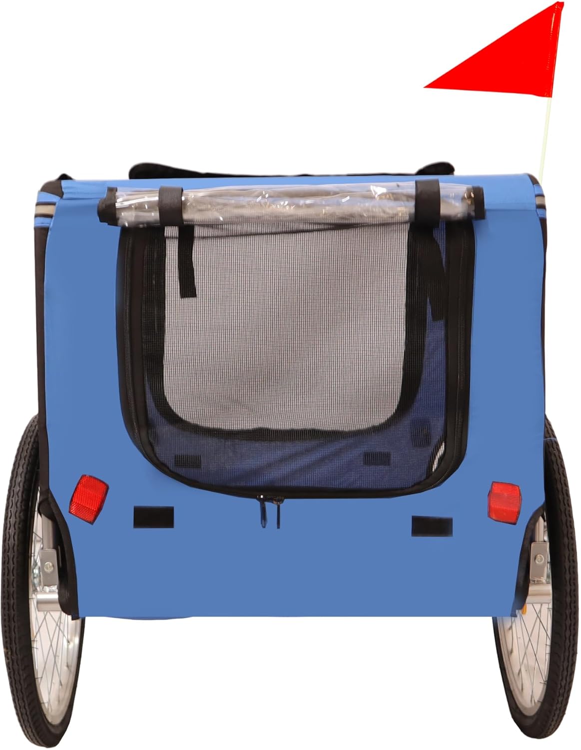 Dog Bike Trailer Heavy Duty Foldable Utility Pet Stroller Dog Carrier Bicycle Trailer Ideal for Outdoor Adventures Dog Bike Carrier,Blue