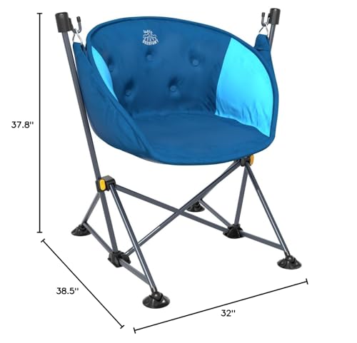 DEERFAMY Hammock Chair Padded, Swinging Camping Chair with Back Support, Relaxing Oversized Swing Chair Lounger Hold up to 350 lbs, Portable Swinging Chairs for Outdoors, Lawn - 600D Polyester