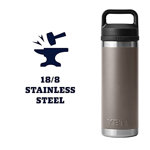 YETI Rambler 18 oz Bottle, Vacuum Insulated, Stainless Steel with Chug Cap, Sandstone Pink
