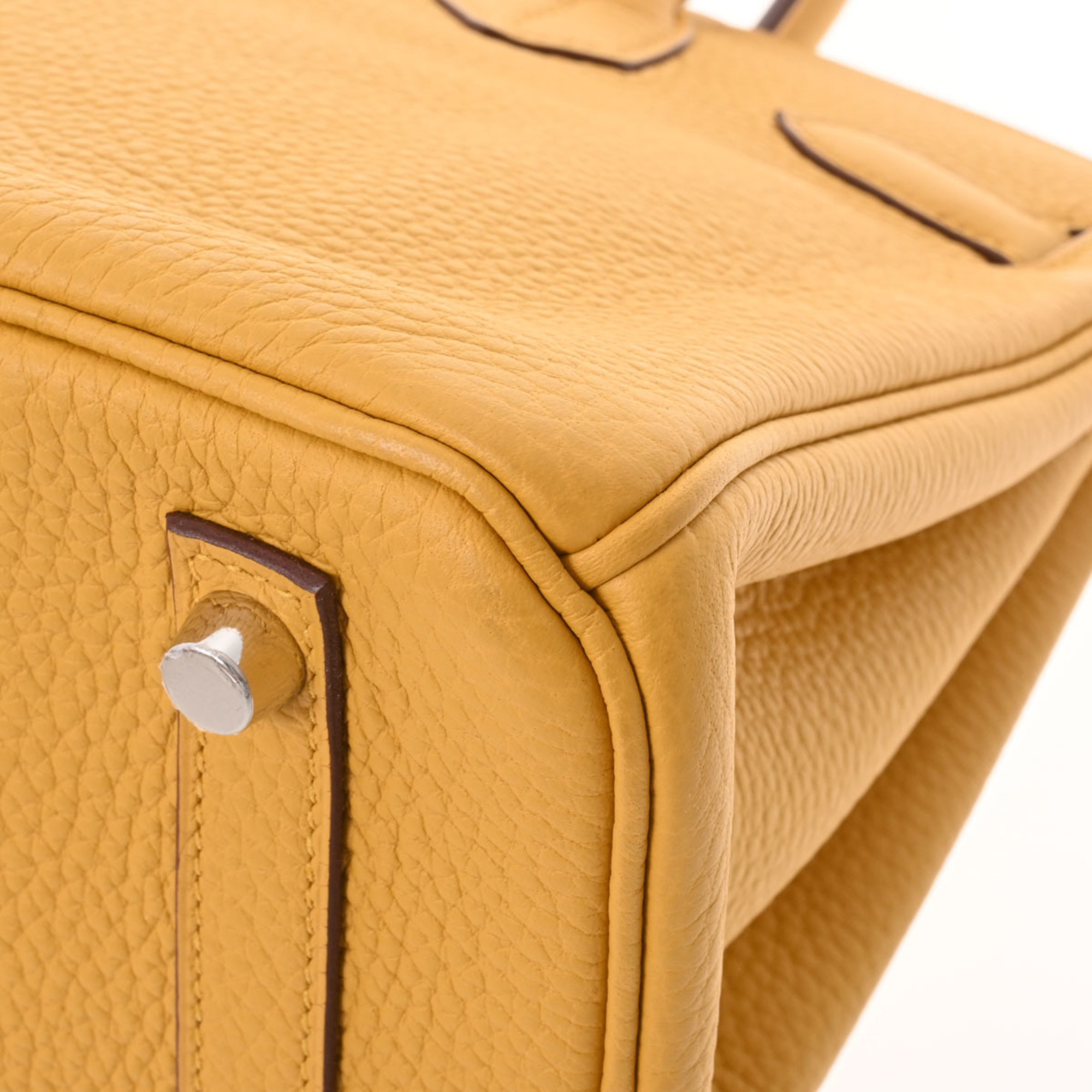 Pre-Owned HERMES Hermes Birkin 30 Jaune Ambre D Engraved (around 2019) Ladies Taurillon Clemence Handbag (Like New)
