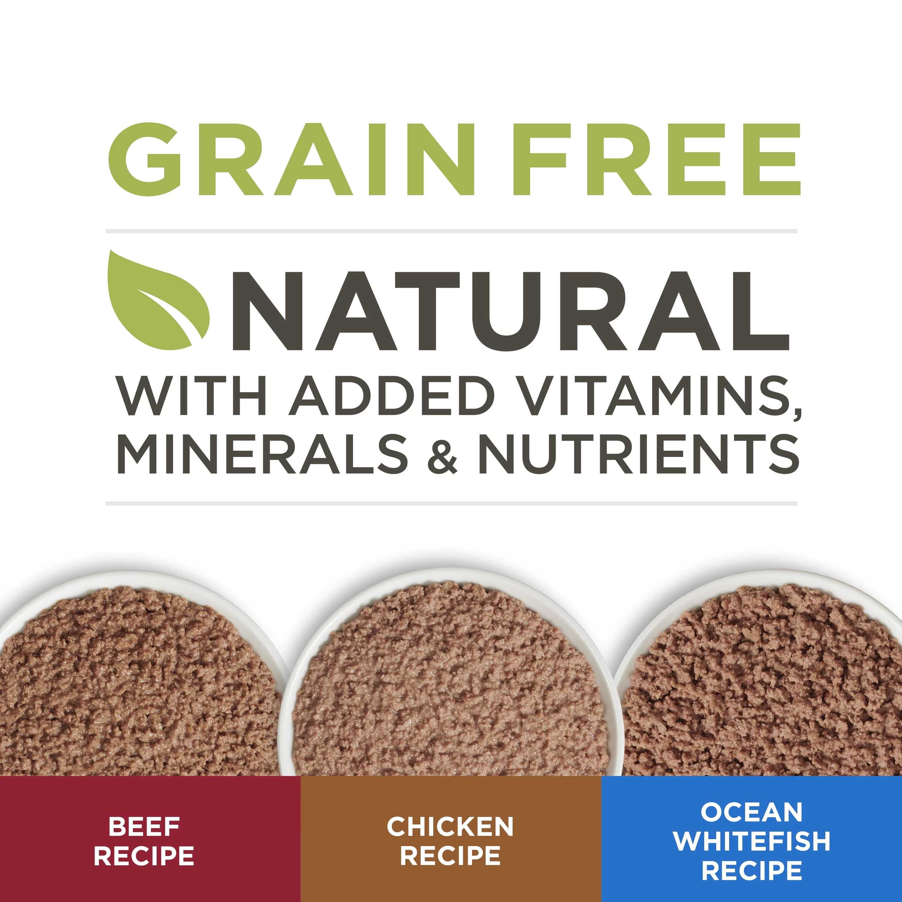 Purina ONE Grain Free Natural Pate Wet Cat Food Variety Pack Beef Chicken & Ocean Whitefish - (2 Packs of 12) 3 oz. Pull-Top Cans