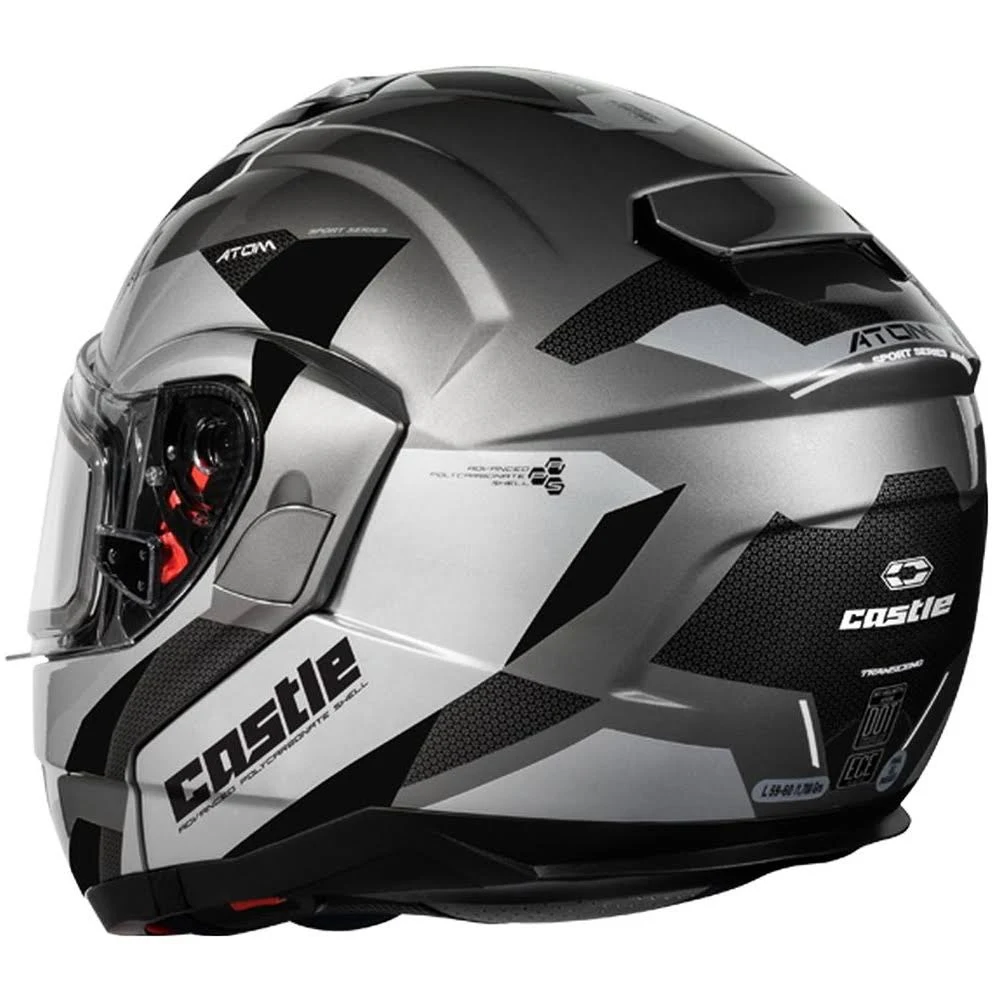 Castle x Atom SV Transcend Modular Snow Helmet W/DUAL Lens Shield Black Medium