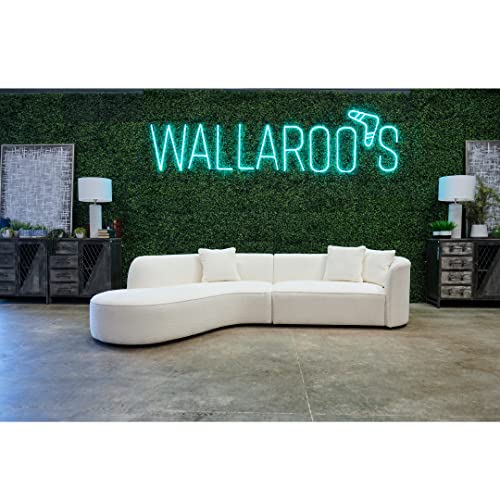 Boucle Sectional, Double Chase Oversized Curved Couch, Right Facing