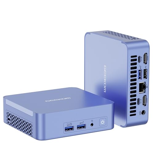 GEEKOM AX8 Pro Ai Mini PC,AMD Ryzen R7-8845HS (8C/16T,up to 5.1GHz) Mini Computers, 32GB DDR5 5600Mhz RAM&1TB PCIe Gen 4 SSD, Mini Desktop Windows 11 Pro, AMD Radeon 780M /WiFi 6E/BT5.2/2.5G LAN&hellip;
