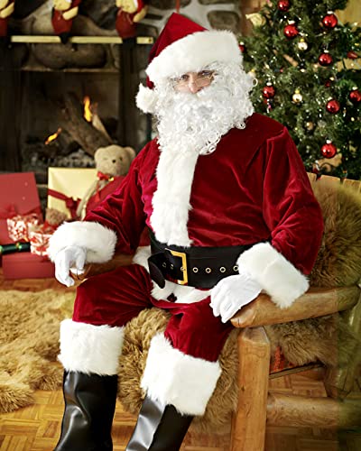 SHEJIZE Santa Claus Costume for Men Santa Costume Santa Suit Adults Men Santa Outfit
