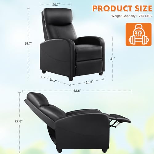 Reclining Accent Chair, Lazy Boy Recliner Chair with Reclining & Foot Extension Design, Modern Recliner Chair with Massage & Heating Function, Reclining Chairs for Adults
