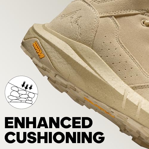 NORTIV 8 Men's Breathable Military Tactical Combat Boots Side Zipper Arch Support Leather Lightweight Motorcycle Work Hiking Boots 8 Inches DesertStorm