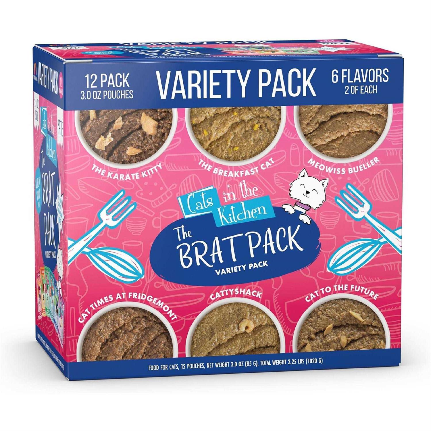 Weruva Cats in The Kitchen Slide N Serve The Brat Pack Variety Cat Food Pouches - Pet Supplies online store