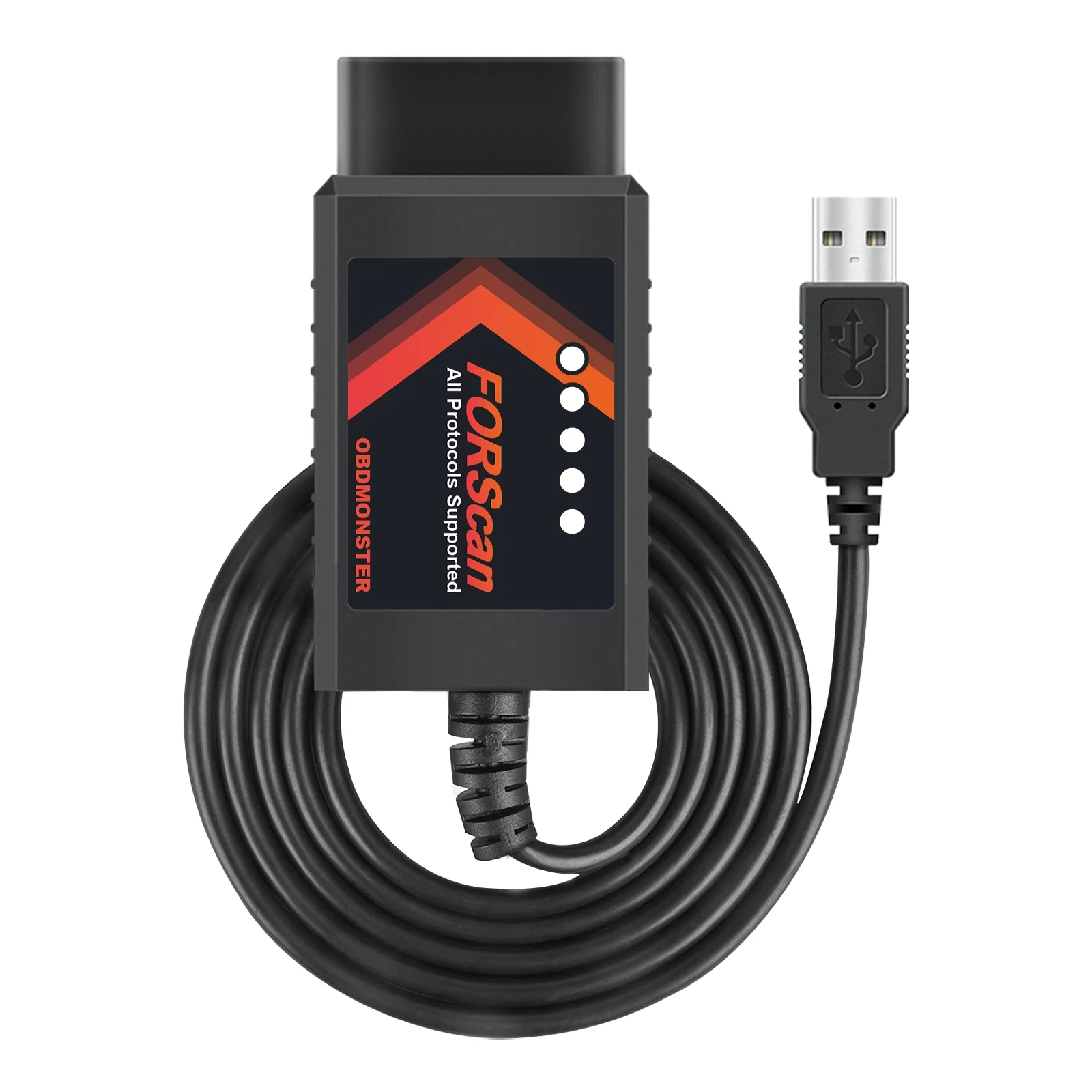 ELM327 OBD2 Adapter Compatible with F150 F250 and More, for FORScan MS/HS CAN Automatically Switch, OBDII Diagnostic Scanner via USB for Windows only