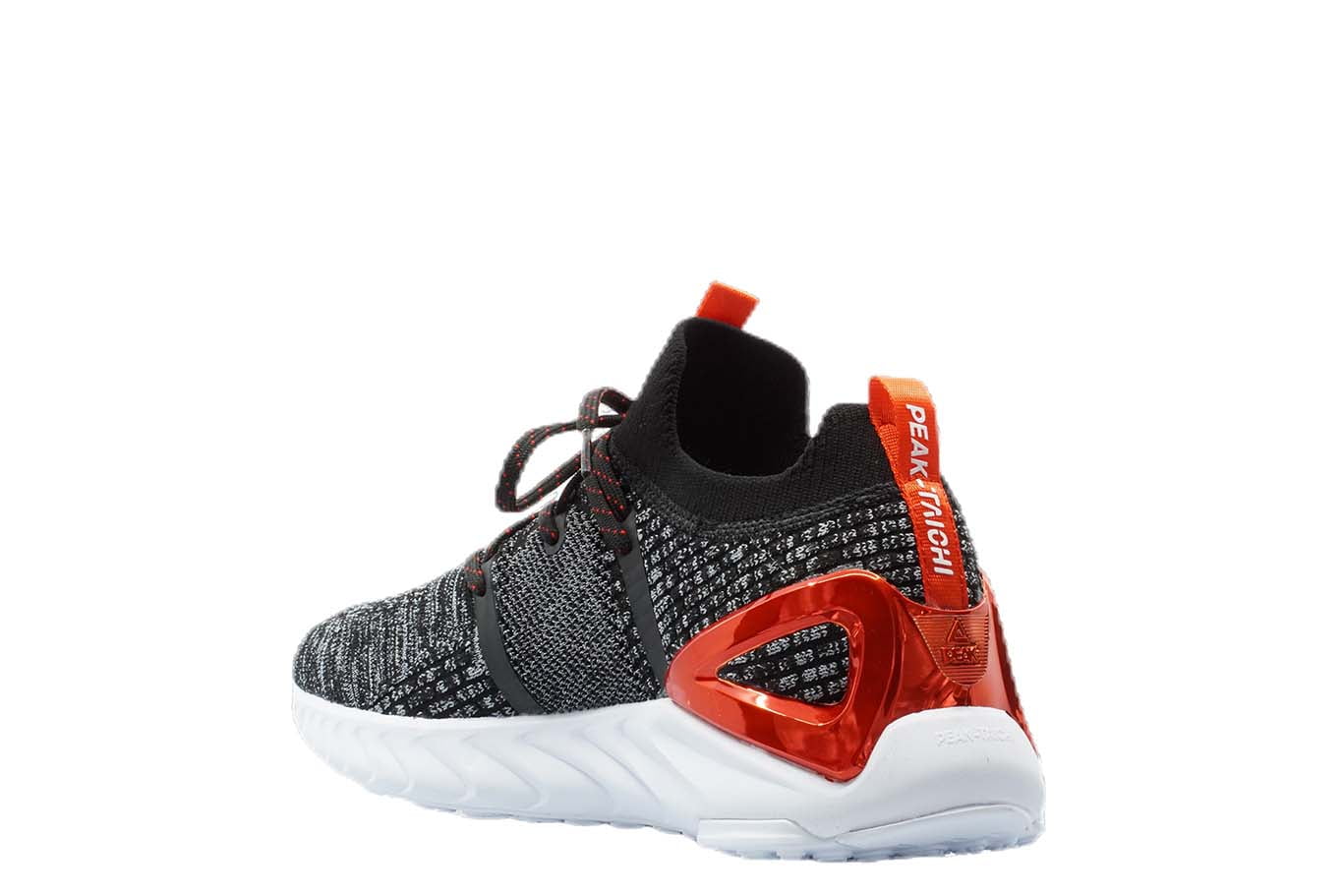 [E92577] Mens Peak Taichi 1.0 Plus Black Melange Grey Running Shoes - 7