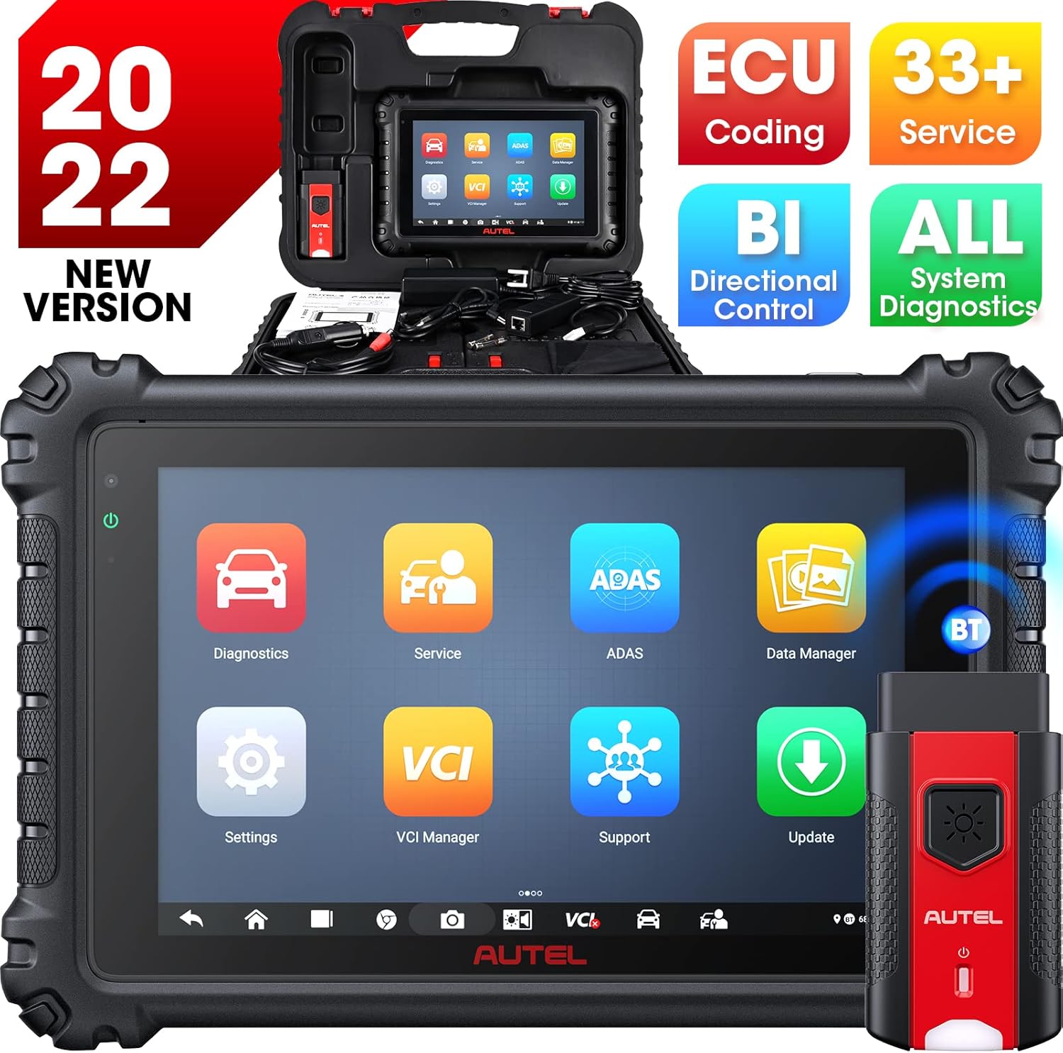 Autel MaxiSys MS906 Pro Scanner: Autel Diagnostic Tool 2022 New Version with 33+ Services, ECU Coding, Full Systems Diagnostic, Bidirectional Control, Upgrade of MS906BT/MK906BT/MS906S