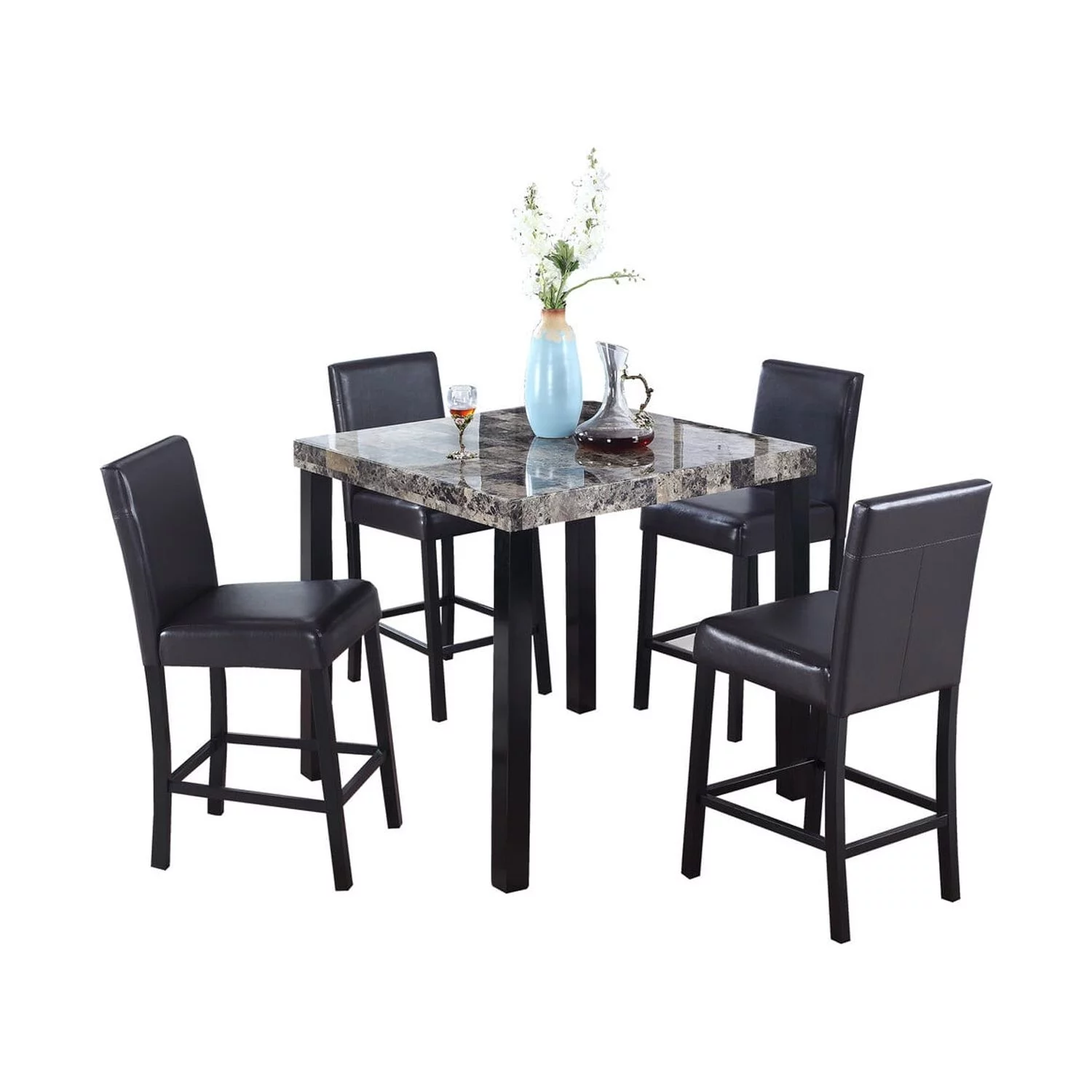 Best Master Furniture Melissa Marble Counter Height Table