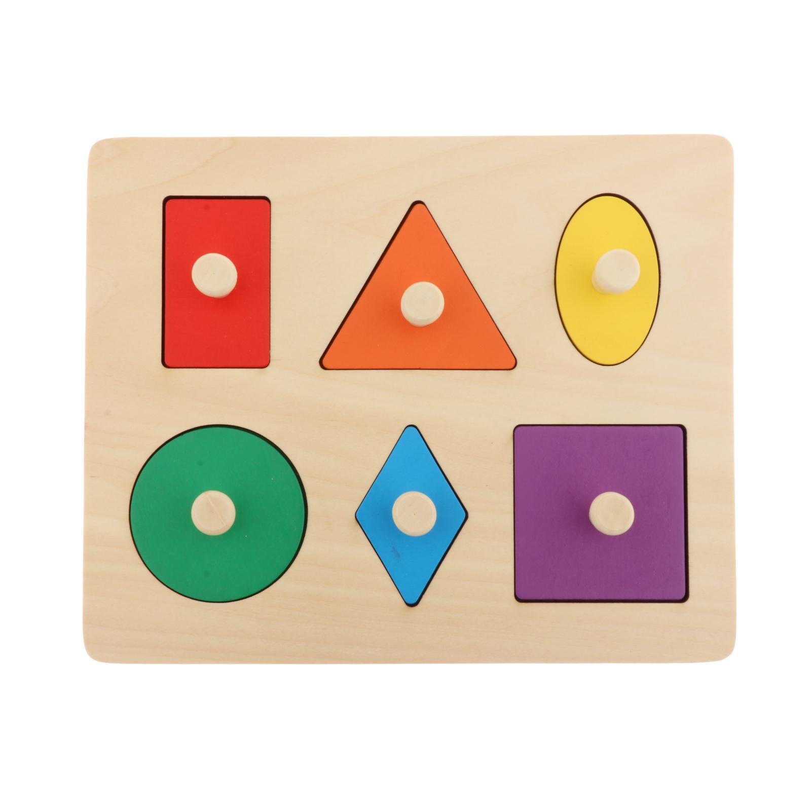 Montessori Toy Wooden Shape Puzzles, Kids Early Learning Educational Developmental Toy for ,,,, 6 Years Old Boys and Girls