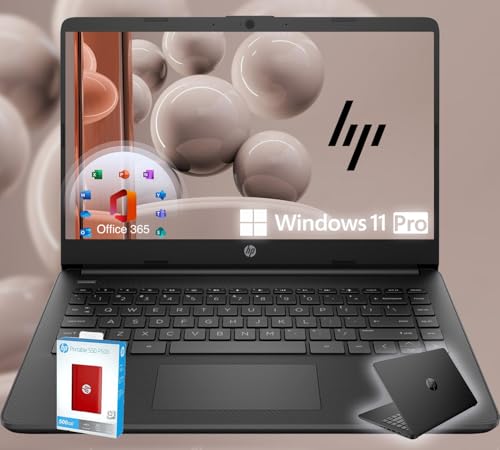 HP 14 Ultrabook • Intel 4-Core CPU • Back to School Limited Edition with Microsoft 365 • 32GB RAM • 1.6TB Storage (128GB OnBoard withHP 512GB P500 Portable SSD + 1TB OneDrive) • Win11 Pro • Silver