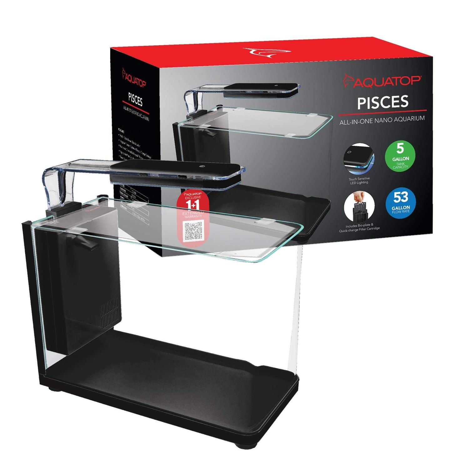 Aquatop Pisces Nano Bullet Glass Aquarium - Pet Supplies online store