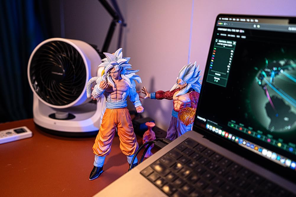 Goku Figure， Super Saiyan 5 Goku Action Figure Figurine DBZ ssj5 Birthday Gifts 11.4 Inch