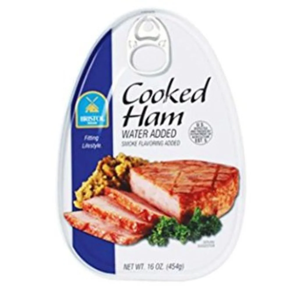 Bristol Smoke Flavor Cooked Canned Ham, 16 oz. 2 Pack Easy to Open Can