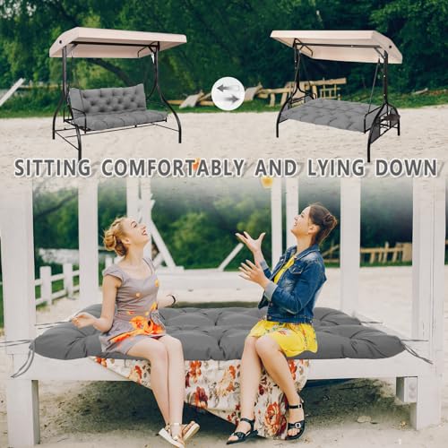 Outdoor Swing Cushions 60 inch 2-3 Seater Patio Swing Cushions Thicken 5