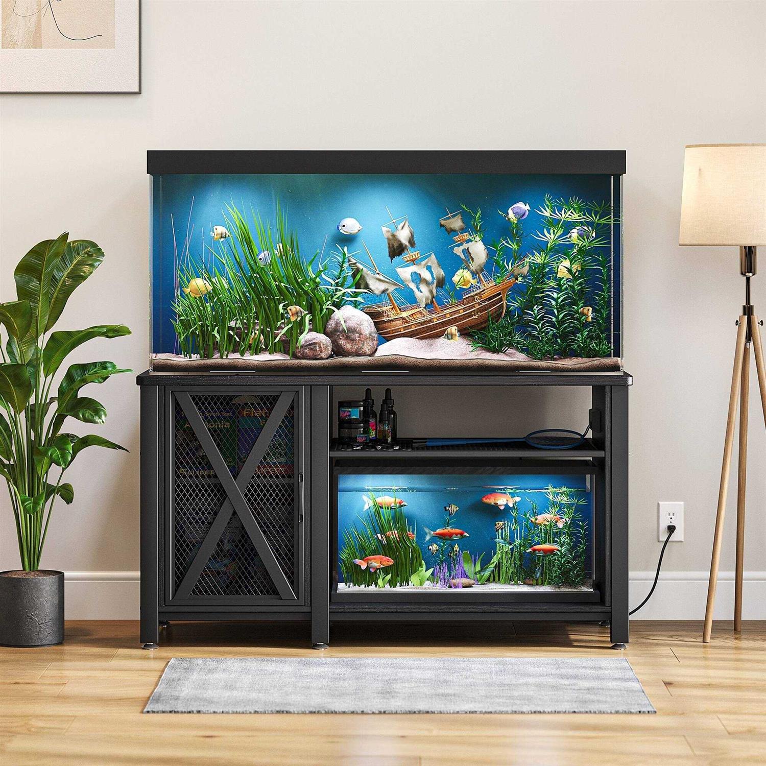 Moasis 55-75 Gallon Aquarium Stand with Power Outlets,Fish Tank Stand with Storage Cabinet - Pet Supplies online store