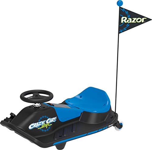 Razor Crazy Cart Shift for Kids Ages 6+ (Low) 8+ (High) - 12V Electric Drifting Go Kart - High/Low Speed Switch and Simplified Drifting System, for Riders up to 120 lbs