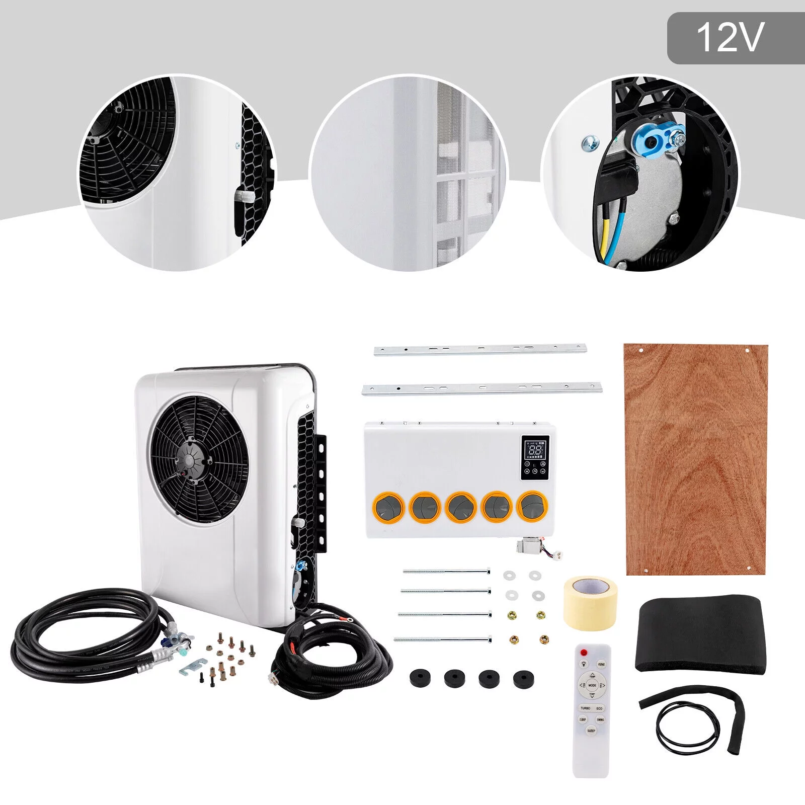 MONIPA Air Conditioner Mini Split AC 6800 BTU ONLY COLD 12V w/Remote Control