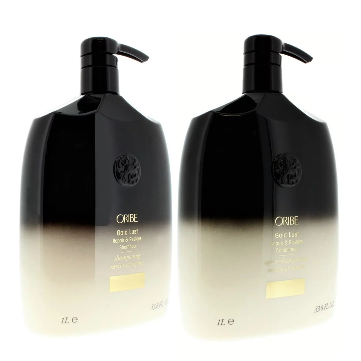 Oribe Gold Lust Repair & Restore Shampoo and Conditioner 33.8oz/1 Liter Duo