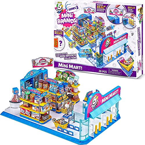 5 Surprise Mini Brands - Mini Mart Playset by ZURU (Series 4) Exclusive and Mystery Collectibles