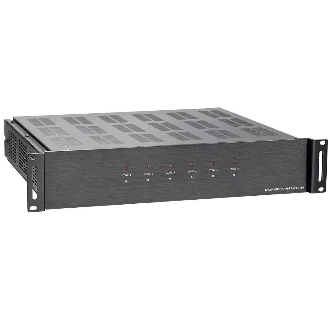 Monoprice 6 Zone Home Audio Multizone - 12 Channel Amplifier with RS232 and 70V and 4-Ohm Output