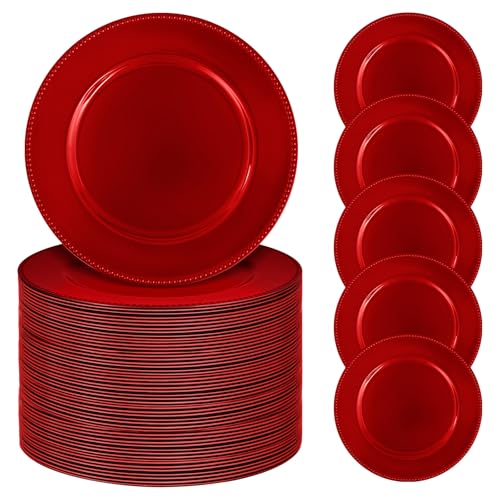24 Pcs Gold Charger Plates Bulk, 13