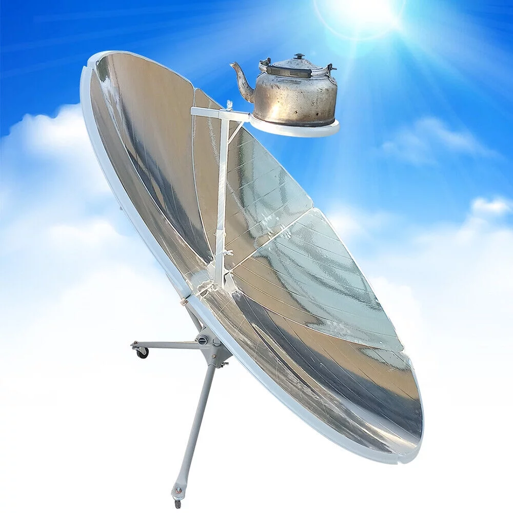 FETCOI Portable Solar Cooker 150cm Diameter Camping Outdoor Parabolic Sun Oven Heat