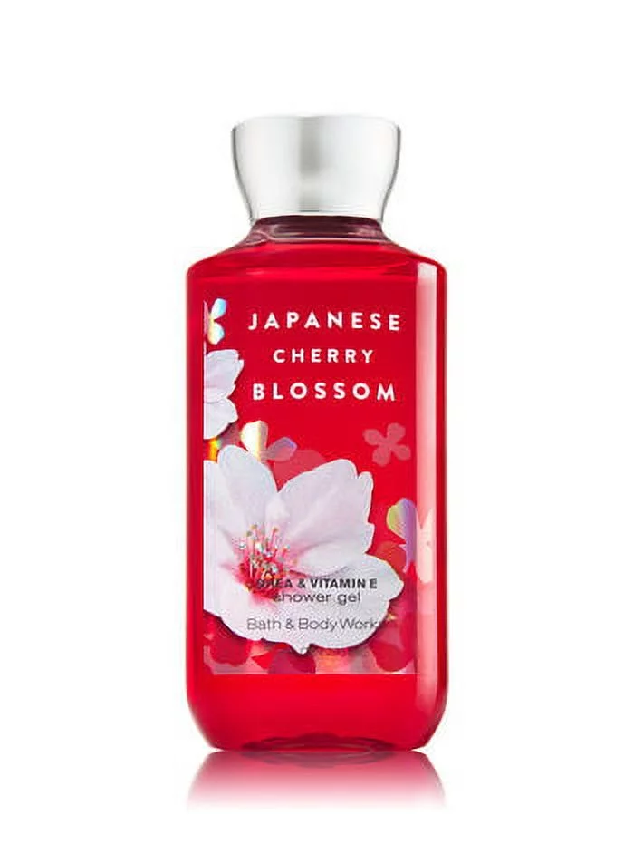 Bath & Body Works Japanese Cherry Blossom White Basket Gift Set - Shower Gel, Body Lotion, Fine Fragrance Mist & Bath Fizzy