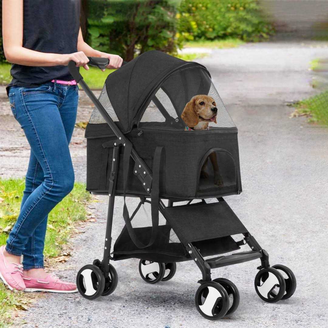 Bestpet 3-in-1Pet Stroller Premium Multifunction Dog Cat with Detachable Carrier &Cup Holder - Pet Supplies online store