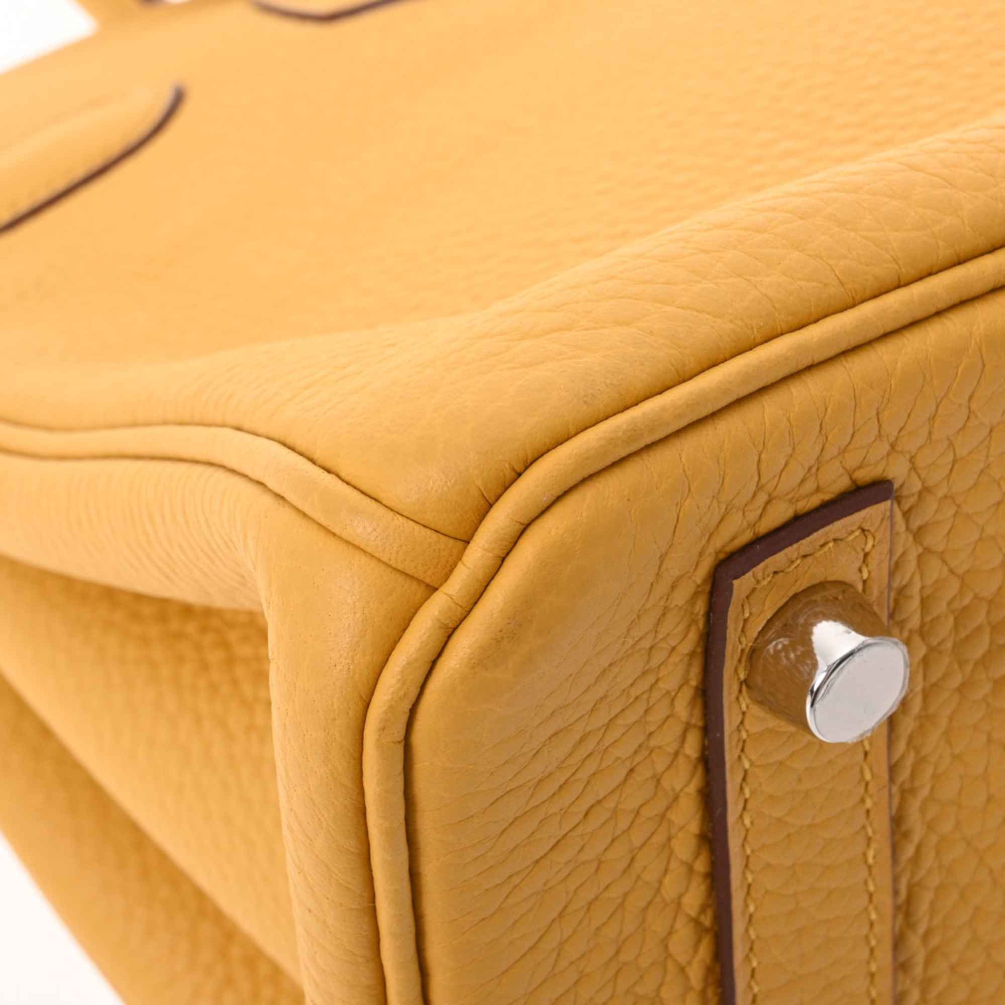 Pre-Owned HERMES Hermes Birkin 30 Jaune Ambre D Engraved (around 2019) Ladies Taurillon Clemence Handbag (Like New)
