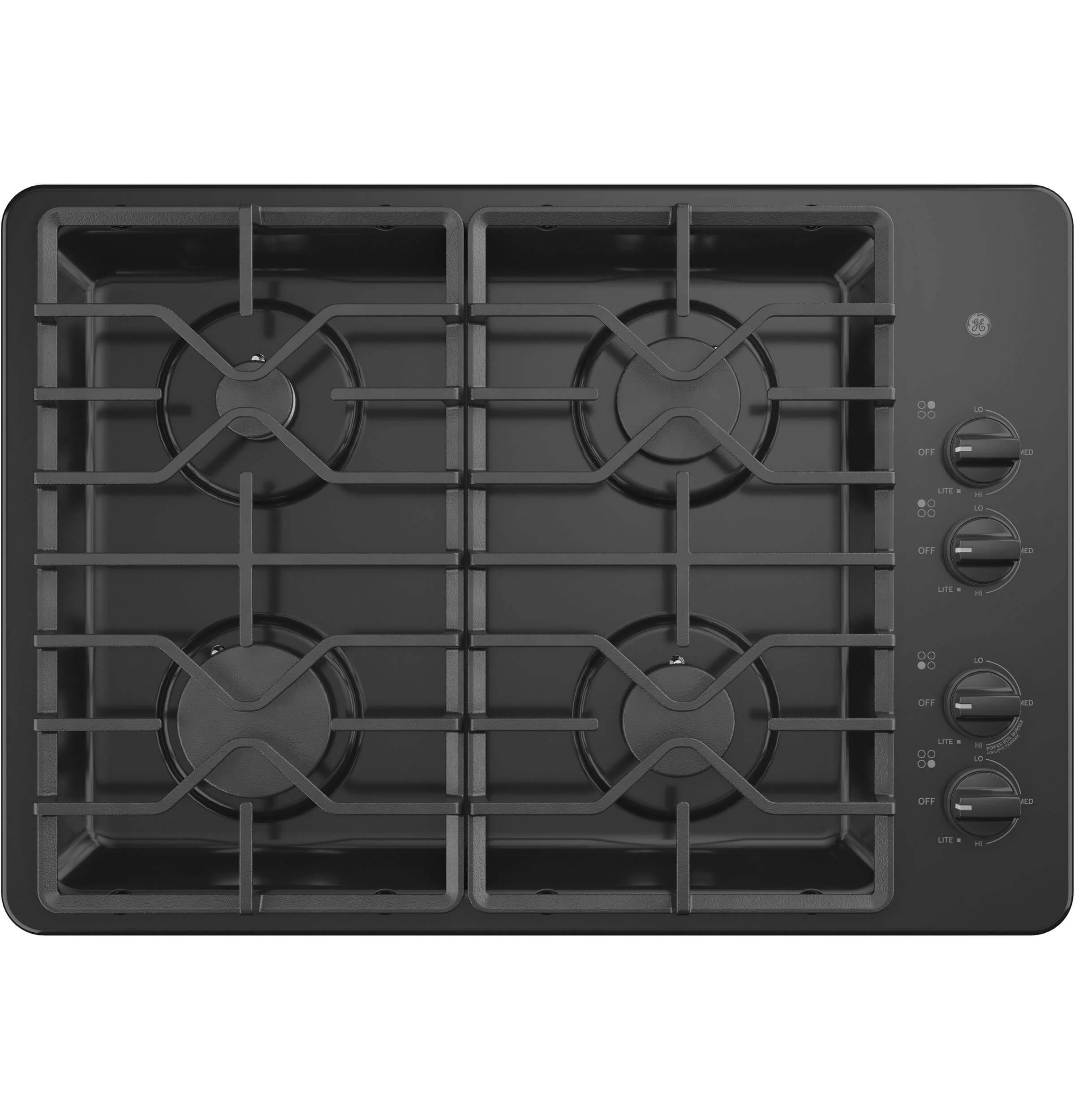GE JGP3530DLBB 30 inch Black 4 Burner Gas Cooktop