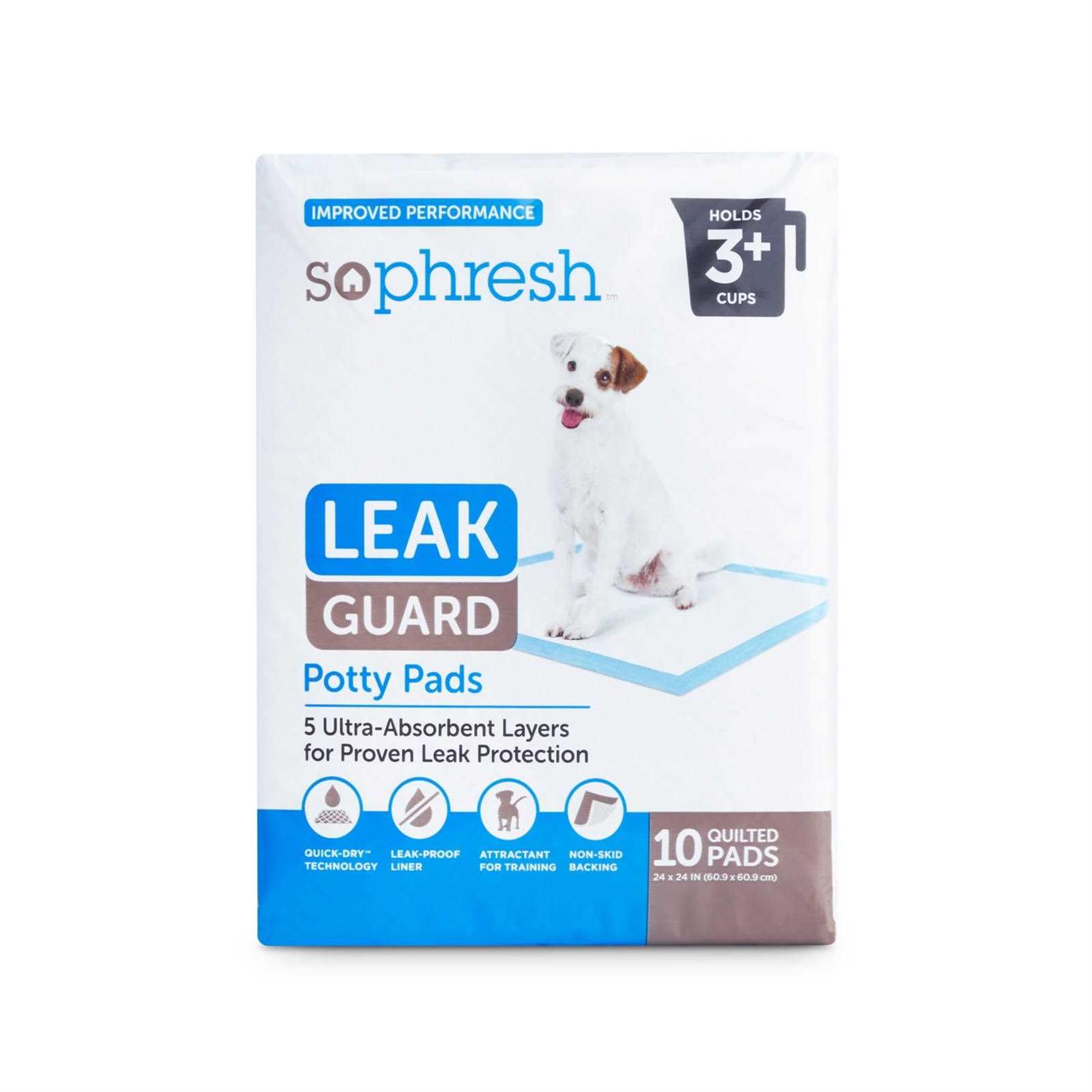 So Phresh Large Leak Guard Quilted Potty Pads - Pet Supplies online store