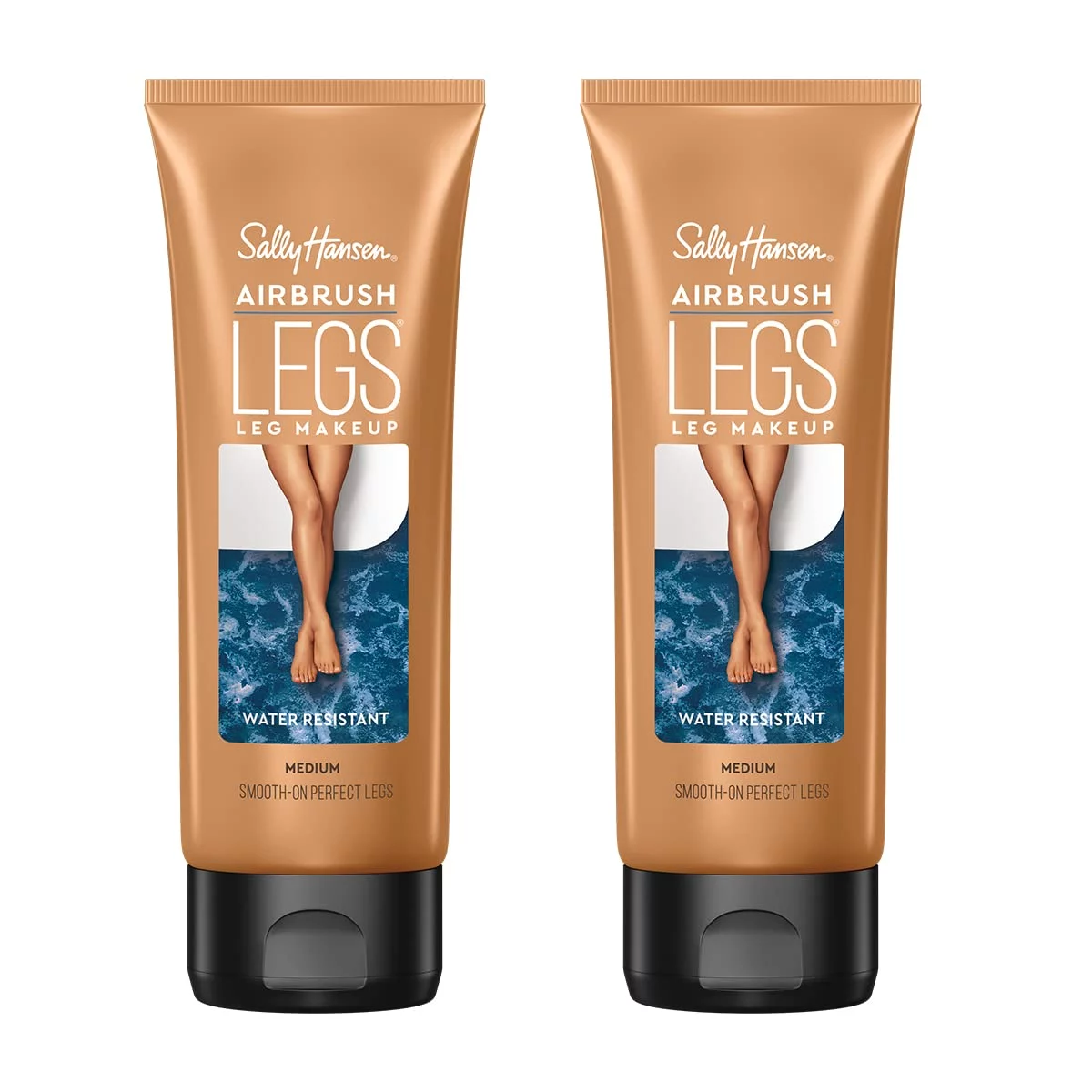 Sally Hansen Airbrush Legs, Leg Makeup Lotion, Medium 4 Oz, Pack Of 2