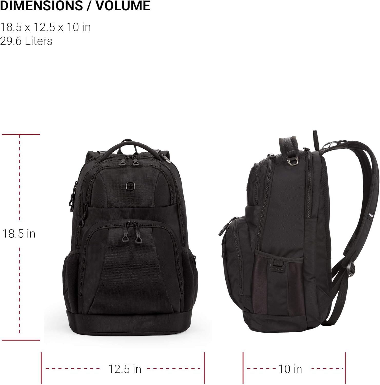 SwissGear 5698 Laptop Backpack, Black, 17-Inch