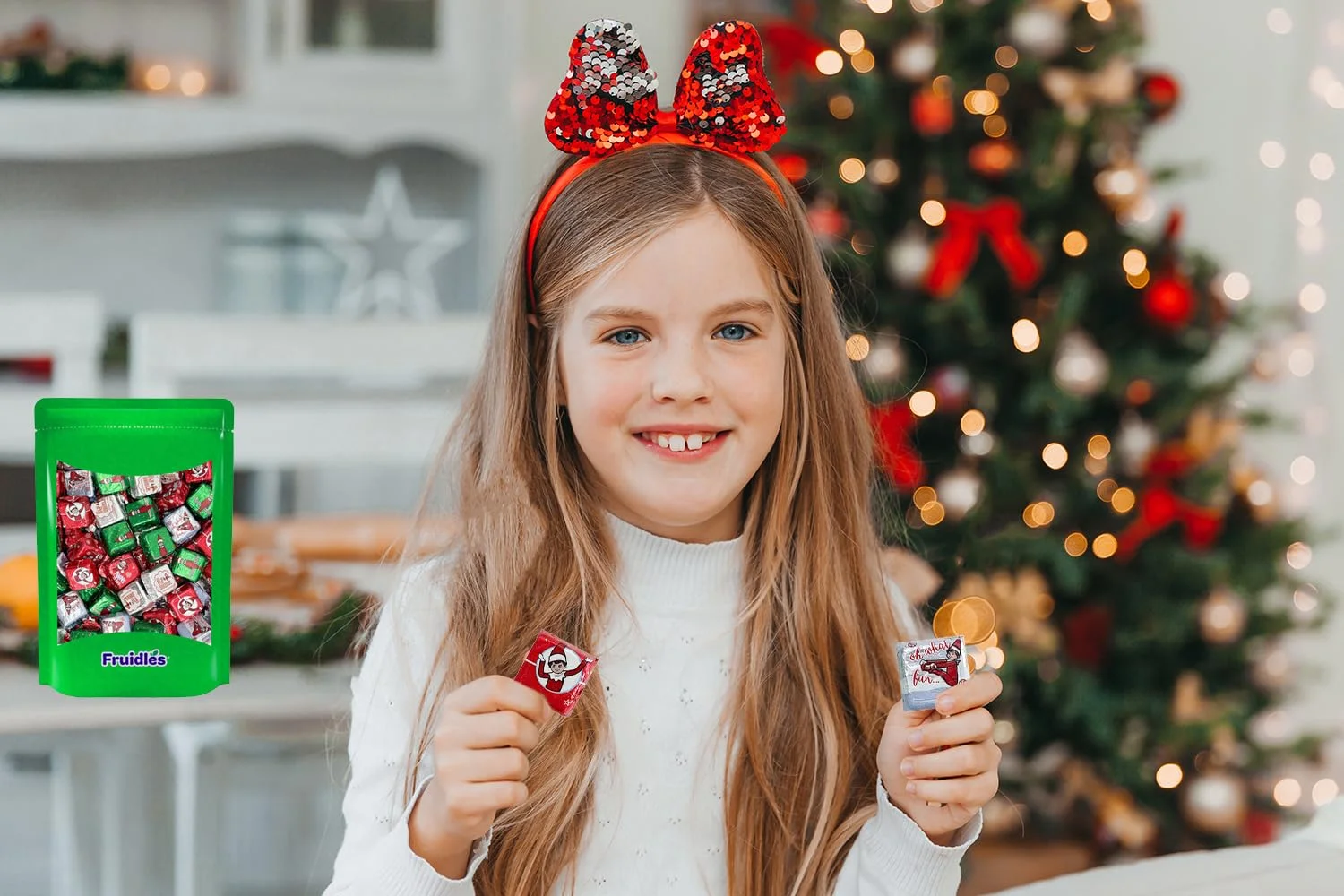 Christmas Elf On The Shelf Chocolate, Milk Chocolate Party Bag Fillers, Individually Wrapped Foils, Resealable Bag, Kosher Certified Dairy (5 Pounds (Bulk))