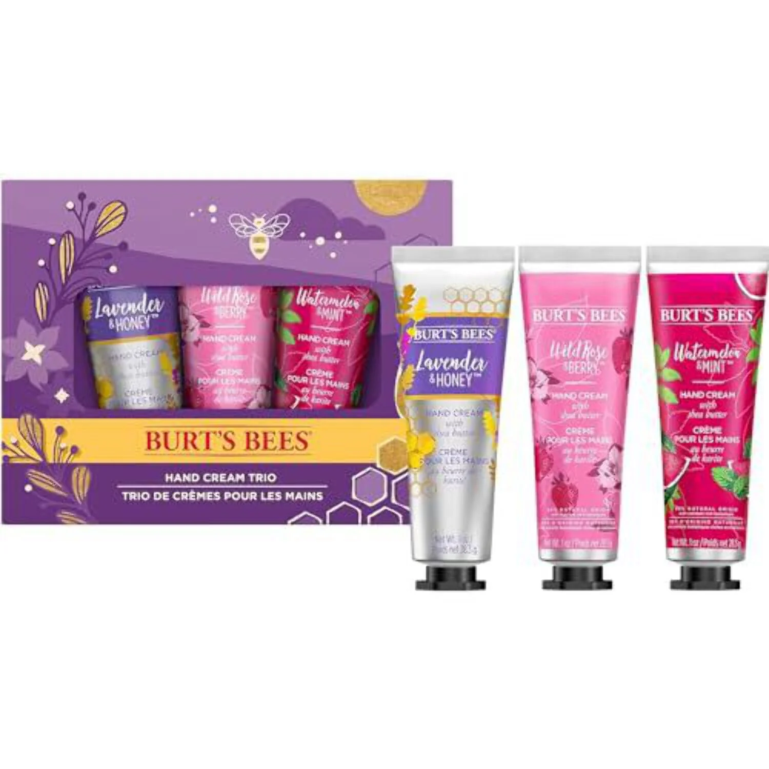 Burt's Bees Shea Butter Hand Cream Trio Holiday Gift Set, 3 Count