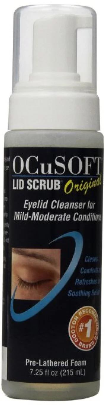 Ocusoft Lid Scrub Foaming Eyelid Cleanser pre-lathered foam, 7.25 oz