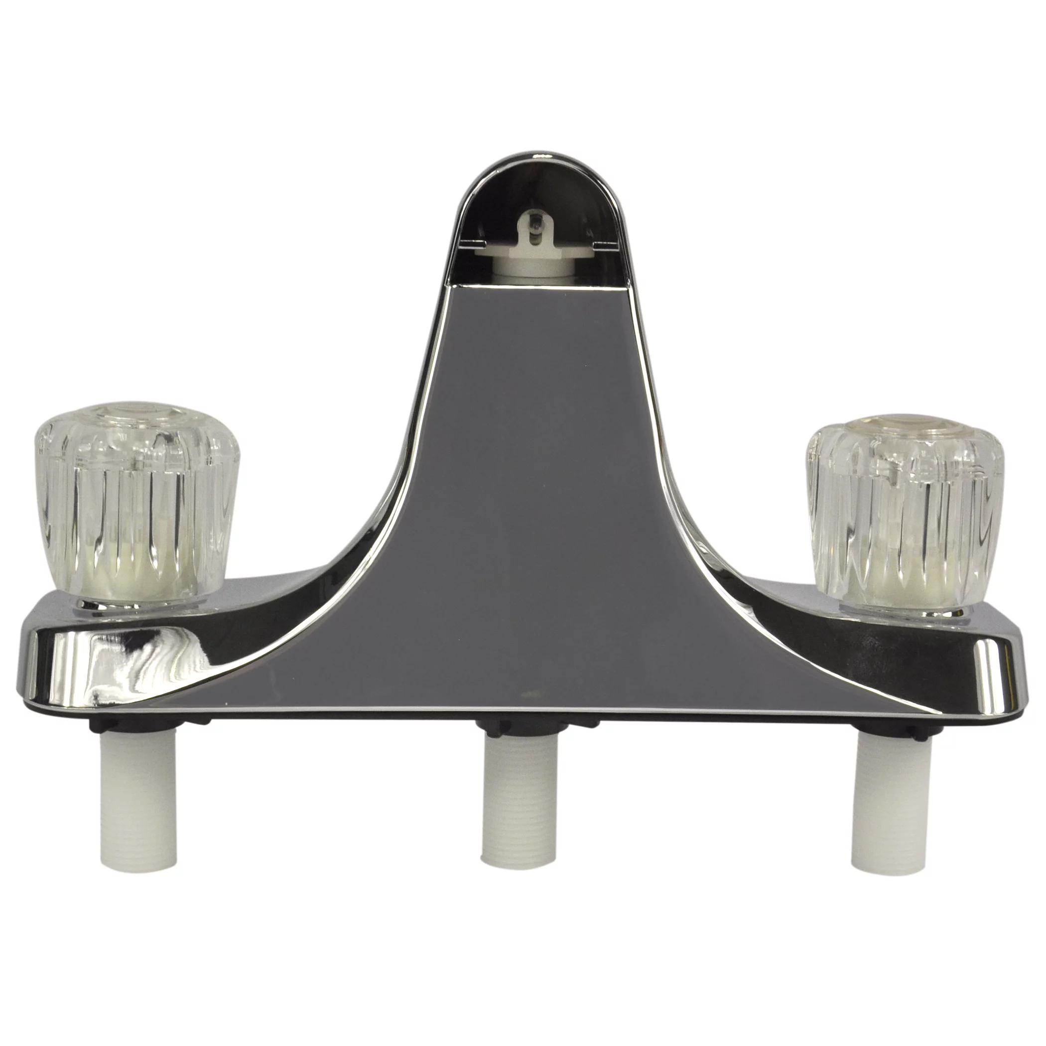 Danco Mobile Home RV Tub Shower Center-Set Faucet, 8 inch, 2-Handle, Chrome with Clear Acrylic Handles (33156X)