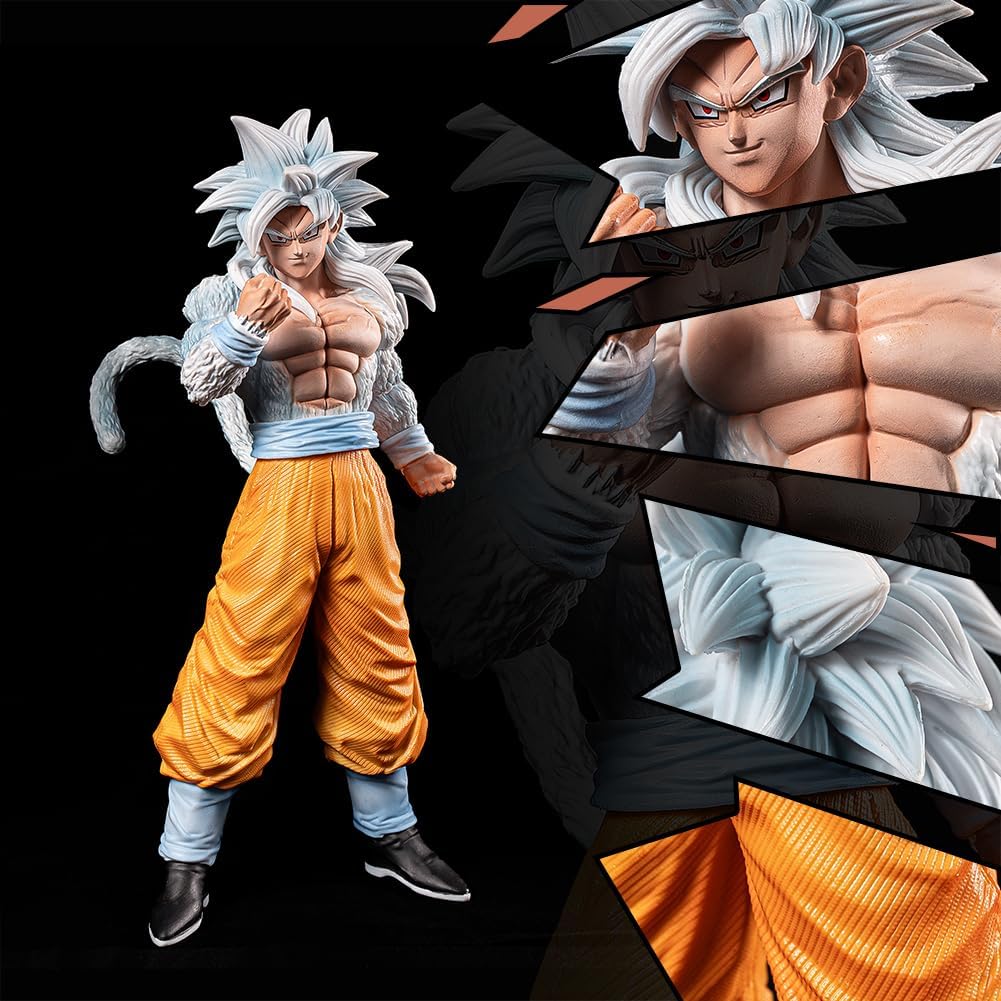 Goku Figure， Super Saiyan 5 Goku Action Figure Figurine DBZ ssj5 Birthday Gifts 11.4 Inch