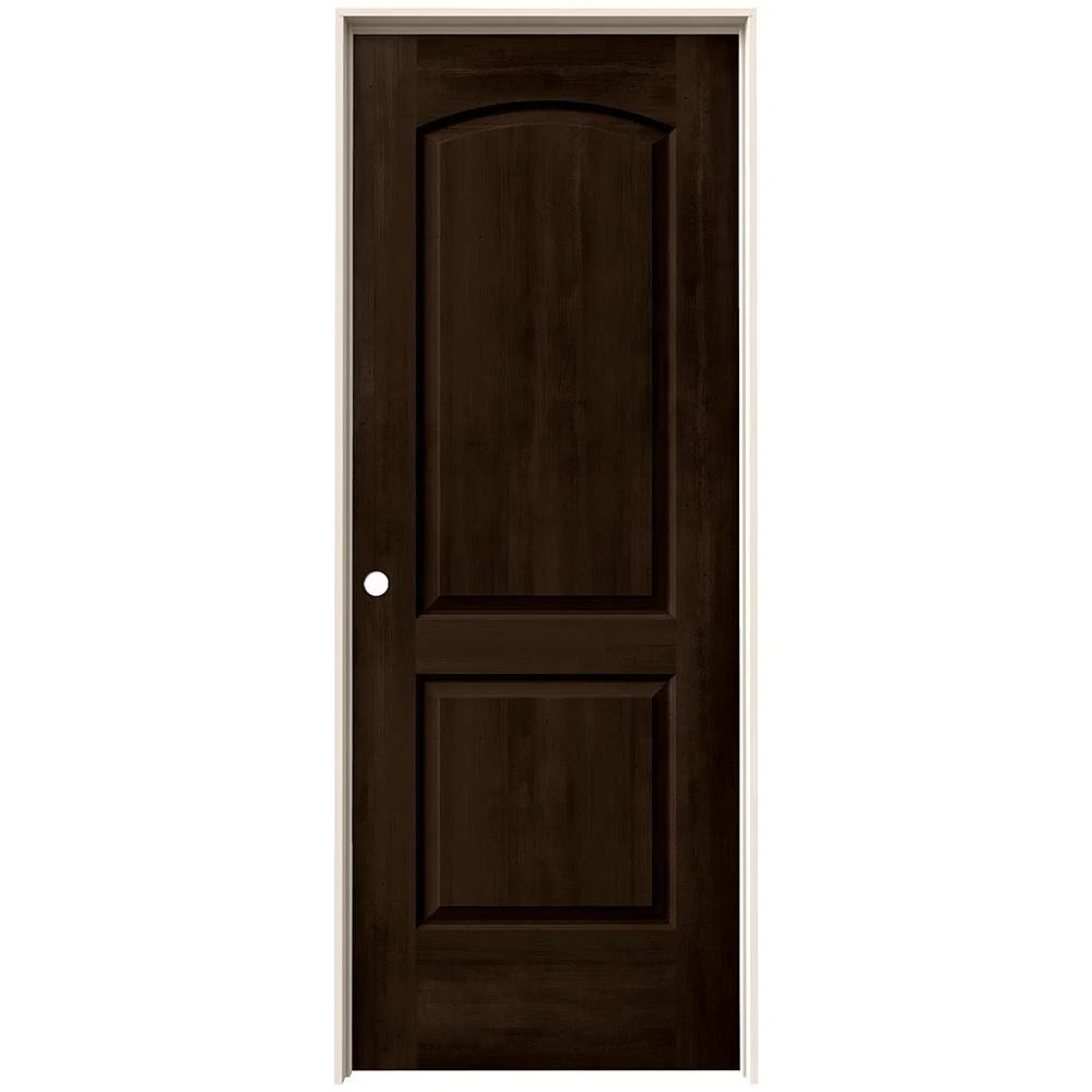 JELD-WEN 30 in. x 80 in. Continental Espresso Stain Right-Hand Molded Composite MDF Single Prehung Interior DOOR, Brown