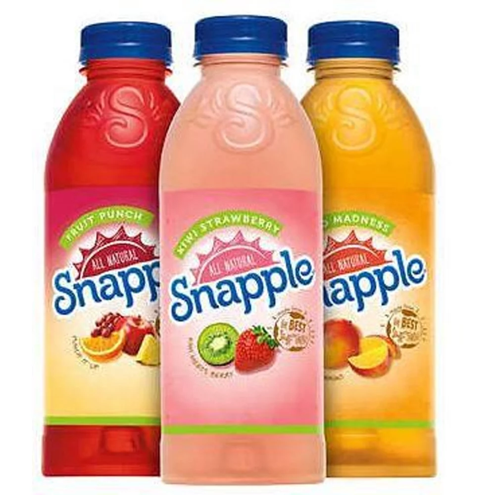 Snapple 16 oz Variety Pack 24, 8 Mango Madness, 8 Kiwi Strawberry, 8 Fruit Punch, Pack of (24, 16, 8)