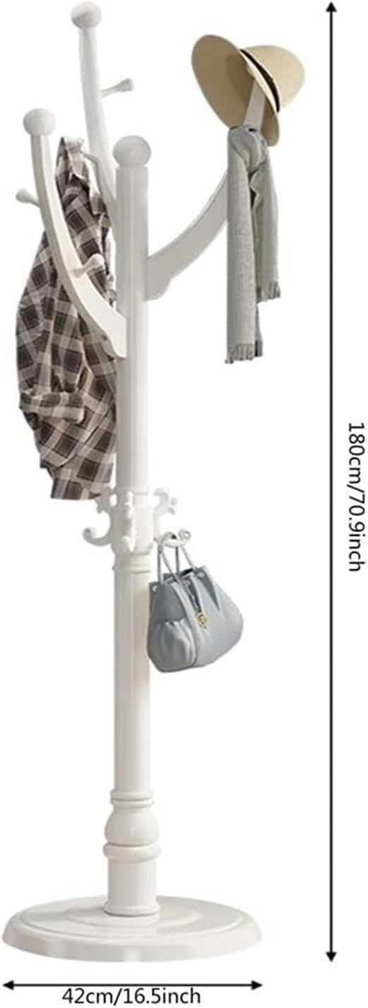 Free Standing Coat Rack Household Floor Coat Rack Coat Tree with 9 Hooks Fashionable Modern Coats and Hats Standing Coat Rack Handbag Clothes Accessories Standing Coat Rack(Color:A) (B)