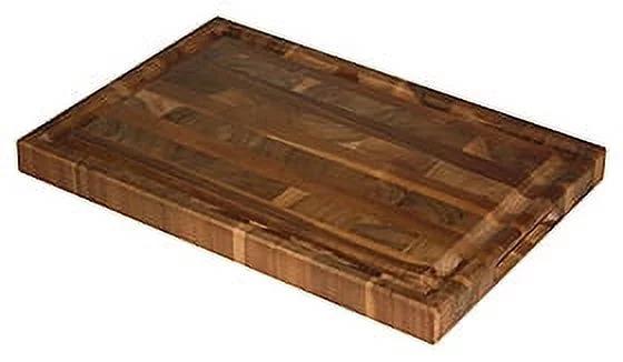 Mountain Woods Brown Extra Large Organic End-Grain Hardwood Acacia Cutting Board w/ Juice groove - 16