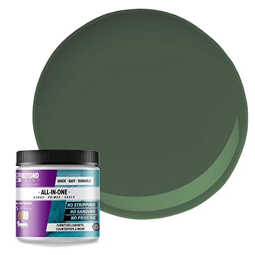 Beyond Paint All-in-One Refinishing Paint, No Sanding, Matte Finish for Cabinets, Countertops, Furniture and Doors, 1 Quart, Forest Green
